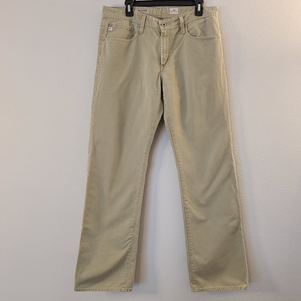 AG Adriano Goldschmied The Protégé Straight-Leg Pants in Cornsilk - Picture 3 of 12